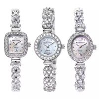 Montre-bracelets Elegant Fashion Femmes Full Crystals Bijoux montres de luxe Bracelet en strass