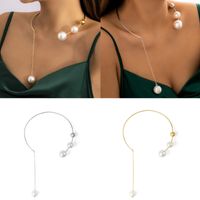 Boho Style Tassel Choker Necklace Gold Silver Women Cute Pea...