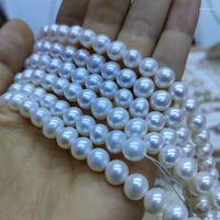 Catene splendide collana di perla naturale da 10-9 mm in mare bianco 18 "