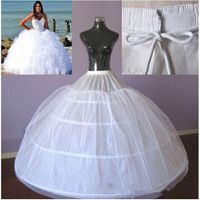 4 Hoops Ball vestido de esfera anástica para vestido de noiva de noiva grande maxi plus size subdeskirt de alta qualidade slip337k