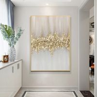 Resimler Yüksek kaliteli el yapımı akrilik yağ boya tuval doku altın folyo poster duvar sanat dekor oturma odası için asılı resim 230303