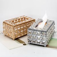 Doku kutuları peçeteler Avrupa tarzı kristal yüz kutusu küp peçete dağıtıcı ofisi el kafe yatak odası kahve evi bar