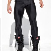 Мужские брюки мужчина высокая растяжка с трудным длинным леггинговым брендом бренд сексуально спроектированные спортивные штаны с низкой талией Полный длину
