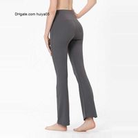 Alevlenmiş Kadınlar Yoga Pantolon Groove Yaz bayanlar yüksek bel ince fit göbek çan-tabanlı pantolonlar bacakları gösterir uzun yoga fitness 4 renk
