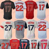 Wholesale Best Quality #17 Shohei Ohtani #27 Mike Trout #6 Anthony Rendon  Embroidered Customizable American Baseball Jersey From m.