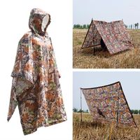 Namioty i schronienia na wędrówki Portable przeciwsłoneczna plandek namiot piknikowy mata deszczowa deszcz poncho wodoodporne schronienie kamuflażu