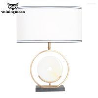 Table Lamps Chinese Classical Lamp Modern Fabric Marble Deco...