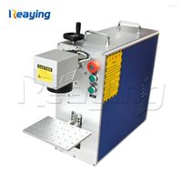 Draagbare 30W raycus vezel laser machine graveur printer metaal markering graveer 110 110 mm