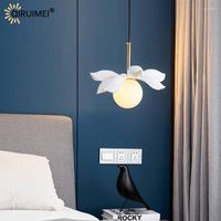 Lámparas colgantes Nordic Luces LED modernas y modernas con sala de estudio de bulb