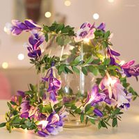 Strings Holiday Floral Guirlande lumineuse LED 10 LED 1,5 mètre par batterie Chambre d'enfant fleur/décor de Noël. Fournitures de fête/année