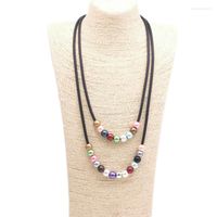 Chains Pearl Necklace For Women Handmade Luxury Designer Rub...