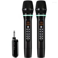 Mikrofoner micwl est laddningsbar UHF Portable Echo diskant Sass 2 -kanal trådlös karaoke mikrofon volymkontroll smart sång mic mic