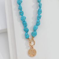 Chains AENSOA Bohemia Blue Stone Beaded Choker Necklaces For...