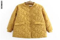 Women Clothing Parka Plus Größe Winter warmes Baumwollpadd Jacke Loose Geometrie bestickter langer gesteppter Mantel 2111046759844