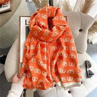 Scarves 2023 Winter Cashmere Scarf Women Hijab Print Double ...