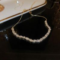 Bracelets de charme coreanos elegantes moda shinestone zircão de ouro pulseira de ouro para mulheres jóias de festa de casamento feminino ajustável