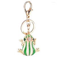 키 체인 패션 홀더 자동차 핸드백 녹색 세련된 개구리 왕자 보석 키 링 키 체인 키 체인 펜던트 miri22