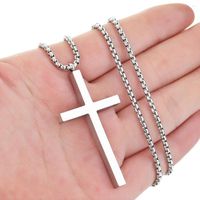 Collares colgantes Qiamni Gótico Religioso Jesús Collar cruzado para mujeres Men Crucifijo Estética Collier Croix Joya de regalo místico