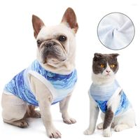 Собачья одежда для домашних животных лето прохладно рубаш