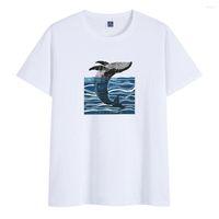 Camisetas para hombres Camiseta de verano Crew Teck para hombres Top de ballena suelta de ballenas sueltas para hombres Top de alta calidad