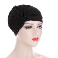 Bons de bonnet / crâne de crânes Chapeaux turban pour femmes pour femmes Solide Ruffle Bandanas Headscarf Chemo-Headswear Cancer