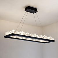 Hängslampor Simple LED -ljus för matsal Kök armatur 120 100 cm svartvit taklampa som hänger 110V 220V