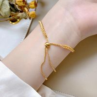 Bracelets porte-bonheur Blé Oreille Tirant Bracelet Titane Acier Micro Diamant Tressé Simple Rangée Incurvé