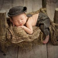Combinaisons Born Baby Boys Hat Bib Pants Set Little Gentleman Costume Pography Props