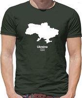 Camisetas para hombres Silueta Ucrania-Camiseta para hombres Camisetas casuales de algodón para hombres Tamaño superior suelto S-3xl