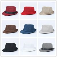Beralar Moda Yaz Caz Şapkası Plaj Panama Klasik Güneş Şapkaları Retro Fedoras Üst Erkekler Kadın Unisex Buck Gorras