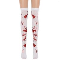 Meias mulheres amortecidas para a moda casual de Halloween Retro Gothic Blood Drop Prike Sock