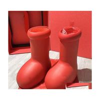 Сапоги мужчина большой красный ботинок MSCHF Astro Boy Designer Женщины толстая нижняя резиновая платформа дождь.