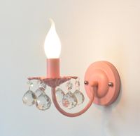Lampada a parete Pink Crystal Creative Creative Camera da pranzo Crasone da letto Blue caldo blu caldo
