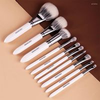 Makeup Brushes White Snow Series 10 PCS Set Foundation Blush Highlight Loose Powder Brush Beauty Make Up Tools for Cosmetics