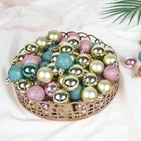 Decoración de la fiesta Bola de Navidad Tree Shatterproof Lanyard Multicolor Bauble Hanging Home Ornament Decor 58