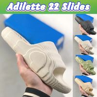 Adilette 22 Slides Slippers Designer Men Slide Sandals Women Women Clipper Magic Lime St Desert Sand Magic Lime Black Ray Flat Platform Mens Beach Sandal Shoes