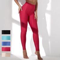 Outfit yoga pantaloni in vita alta leggings per le donne sportive jacquard collant pantaloni di allenamento anti -cellulite con bottino di fitness