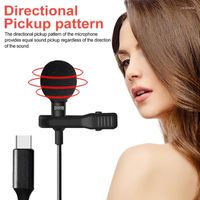 Microfones Mini Microphone USB Type-C Interface Devices Omnidirectional för inspelning av YouTube Home Audio and Video Equipment