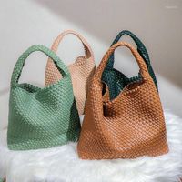 Sacs de soirée vert marron moraillon tissé sac de luxe femmes en cuir fourre-tout Hobo sac à main S sac à main