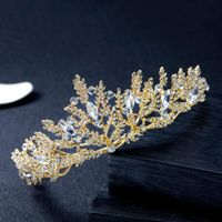 Clip per capelli Barrettes 1pc Bride Crown Wedding Testespers Fasettom Pography Accessori Pografia Ornamento per donne (Golden)