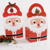Décorations de Noël de haute qualité 10pcs ornements en papier cadeau en papier santa claus bonbons biscuits décoration mignonne