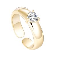 Rings cluster Real Design Simple Design Classic Simple Design For Women 1ct Opening regolabili zirconia Gift Bride