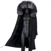 Erkekler Down Mens Kış Giyim Gerçek Kürk Rakun Yakası Kapşonlu Kapüşonlu Parka D 2023 Etaable 7xl