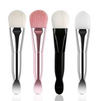 Makeup Borstar Double-head Mask Brush med Scoop Soft Hair Multifunction Beauty Foundation Tools