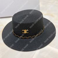 Yaz Kadın Tasarımcı Hasır Şapka İnsan Moda Plajı Şapk Unisex Çim Brait Güneş Koruma Moda Düz Kova Şapkaları Sunhat