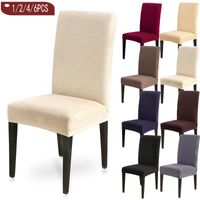 Chair Covers Solid Stretch Spandex Removable Slipcover Dinin...