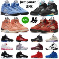 2023 Jumpman 5 5s Men Basketball Shoes UNC Aqua Mars For Her...
