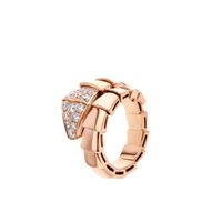 Buigari Serpentine Series Designer Ring for Woman Sterling Silver Gold Plated 18K Diamond Alta Counter Quality Never Fade Anniversary Presente 038
