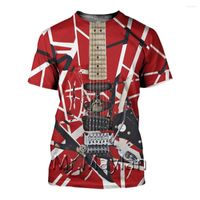 Camisetas para hombres guitarra rock guitar 3d camiseta de verano hombres/camiseta de la mujer camiseta de moda camiseta casual/ropa de calle ropa de gran tamaño 5xl