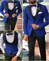 Abiti da uomo abito da uomo personalizzato maschere blu smoking giacca blazer costume di Halloween elegante per il matrimonio di lussuoso abito da uomo 29